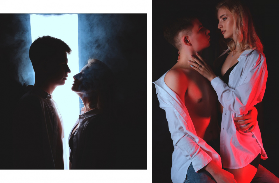 Заказать фотосессию Love Story для пары в студии от сети фотостудий Fashion Box в Санкт-Петербурге – фото № 27